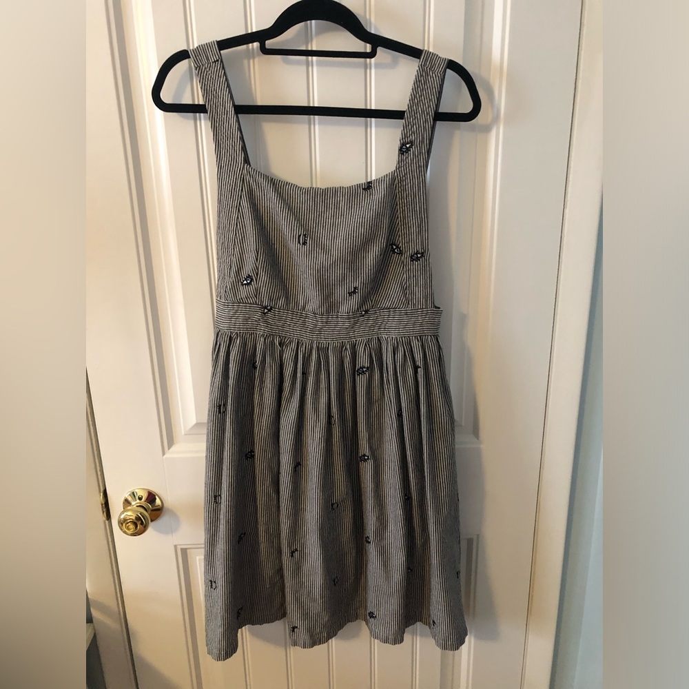 Frock Shop Embroidered Eyeball Cotton Pinafore Dress